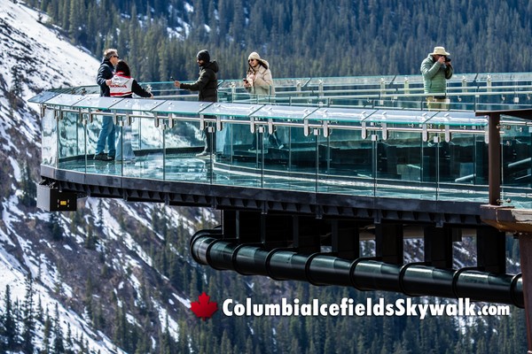 Jasper Columbia Icefields Glacier Skywalk During June
